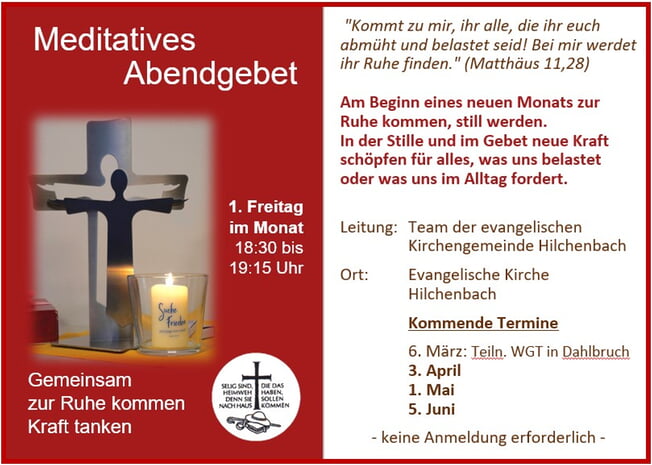 Meditatives Abendgebet