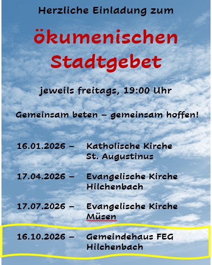 &Ouml;kumenisches Stadtgebet
