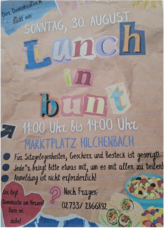 "Lunch in bunt" auf dem Marktplatz