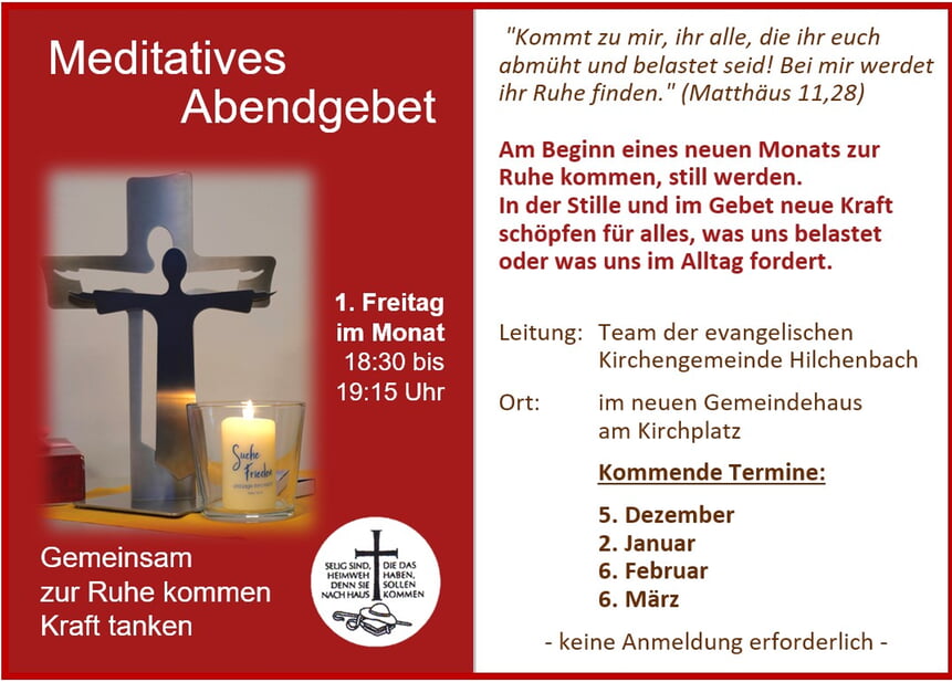 Meditatives Abendgebet