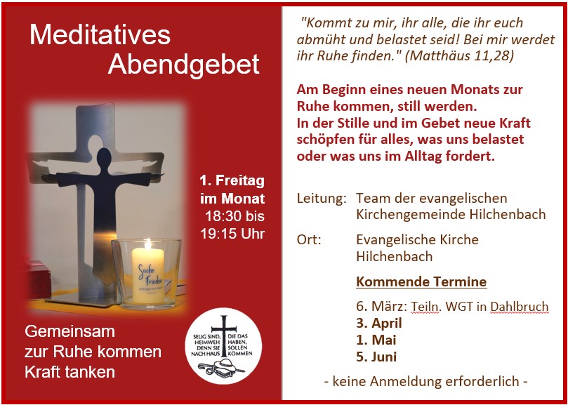 Meditatives Abendgebet